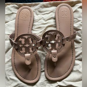 Tory Burch Miller Leather Flip Flops
